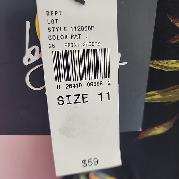 🆕️By & By Juniors Floral Tropical Hi Low Print Flutter Sleeve Dress 11 - Picture 6 of 15